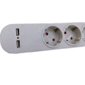 Euro 3 Ways Socket USB Smart Power Strips